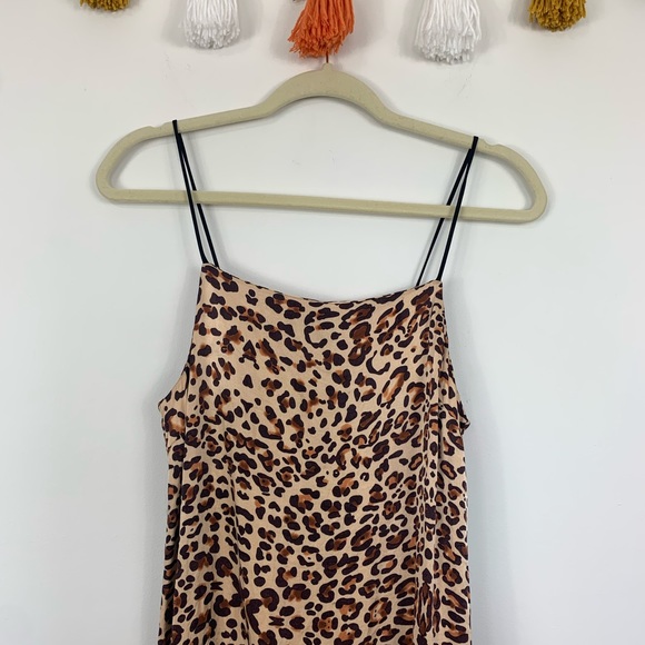 Topshop Leopard Satin Mini Slip Dress 6 - Picture 4 of 11